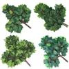 12 pièces décoration de feuilles artificielles fausses feuilles Branches d'arbre en plastique Simulation feuilles de banian pour la maison décoration de fête de mariage feuilles 20282C