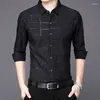 Męskie koszule 2024 projektanta marki w paski męskie dla mężczyzn odzież Koreańska moda koszula z długim rękawem luksusowa sukienka koszulka 139