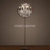 Golvlampor Vintage Crystal Lamp Standing Lighting Led Orb Cristal Light Indoor Home Restaurant Living and Dining Room257s