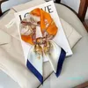 70-70cm Stampa floreale Sciarpa di seta Fascia per le donne Moda Manico lungo Sciarpe Borsa Tote Borsa a tracolla Nastro per bagagli Avvolgere la testa