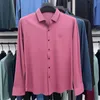 Camisas casuales para hombres Camisa de lujo de gama alta Impresión bordada Primavera / Otoño Manga larga Moda británica Ropa de hombre inferior sin rieles