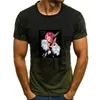 Мужские футболки Visual Kei Shirt, мужская футболка 6xl, хлопковая футболка с короткими рукавами и пляжным принтом, милая футболка