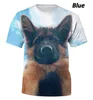 T-shirts pour hommes Mode d'été Animal Berger allemand T-shirt drôle et mignon