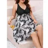 Women's Swimwear 2024 Plus Size Womens Tankini Swimsuit Est Printed Top With High Waist Shorts Set Tie Bandage Beachwear