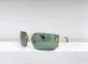 Солнцезащитные очки Fashion Miu Runway Мужские дизайнерские женские очки без оправы UV400