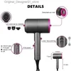 Hair Dryers 2023 New Professional Salon Hair Dryer 2000W 2 In 1 Hot Cold Wind Negative Ionic Electric Blow Dryers Strong Wind US110V-220V Q240131