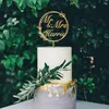 Fournitures de fête personnalisé rustique gâteau de mariage Topper personnalisé bois acrylique M. et Mme Toppers anniversaire proposition anniversaire Part304O