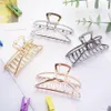 Geometrisk stor hårnål Ny legering Metal Grab Clip Hair Hårpinnen Claw Clip Accessories Hair Large Geometry Simple1305G