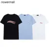 Balencaigalal Balencigalal 컬러 레터 인쇄 T 여성 셔츠 짧은 소매 3 티 남성 및