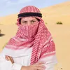 Scarves Adult Men Arab Head Scarf Cotton Shemagh Desert 125x125/140x140cm Keffiyeh Arabic Arabian Costume Accessories