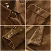 Débardeurs pour hommes automne nouveau Vintage Cargo chemises en velours côtelé pour hommes décontracté 100% coton chemises à col rabattu en vrac C6631 YQ240131