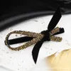 Hair Clips Luxury Black Camellia Pearl Decoration Accessories Pins For Women Party