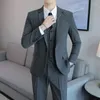 Trajes para hombres Traje de gama alta (traje chaleco pantalones) Conjunto elegante y atractivo de 3/2 piezas Acetato Four Seasons Smart Casual Wedding