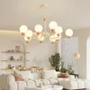 Lustres Style nordique lustre pour chambre salon étude Orange Beige G9 intérieur décoration de la maison acrylique abat-jour