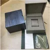Toppkvalitetslådor Offshore Watch Original Box Papers Certificate Wood Boxe Handbag Gift för 15400 15500 15710 26703 26470 Watches170p