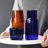 Glass Water Bottle with Cup Bedside Carafe Night Tumbler Glasses Flask Drinkware Pot for Milk Tea 240129