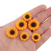 Charms 30pcs/lot 18/25mm Resin Sunflower Charm Cute Daisy Flower Pendant For DIY Keychain Earrings Necklace Jewelry Making