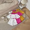 Ensembles de vêtements Listenwind 1-6Y enfant en bas âge enfant fille vêtements ensemble enfants tenues à volants épaule culture hauts shorts vacances d'été D08