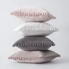 Pillow Velvet Cover Luxury Tassels Throw Case Home Decor Living Room Sofa Seat Ball Tassel Shaggy 1PCS