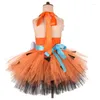 Abiti per ragazza Halloween Flintstones Bone Costume cosplay per pizzo TUTU Abito per bambini Sling Party PrincessTunic Fascia per bambini Frock Clothes