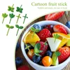 Gorks matplockning - 8 stycken fruktplockar tandpetare med bladformer för Bento Box