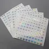 Gift Wrap Waterproof Laser Digital Stickers Nail Polish Bottle Labels Sticker Cup Number Bar Wine Glass Mark Tags222B
