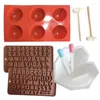 Stampi da forno Stampo per torta 3D Stampo per dessert in silicone a forma di cuore con piccolo martello Stampi per mousse al cioccolato per il compleanno di San Valentino