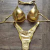 女子水着Vikinii Biquinis 2024 Brazilian Girls Beach Suit Push Up Bikini Set Womens Gold水着女性高カット水着J240131