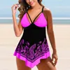 Women's Swimwear 2024 Sexy Loose Printing Tankini Female Swimsuit Two Piece Bikini Set Women Summer Monokini Bathing Suits