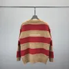 Designer Męski Sweter Męski 24SS pusta Jacquard Stripe Splated Gardigan Sweter Wysokiej jakości okrągła szyja G Geometryczna żakard litera Sweter męski 834