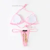 Italien Milano Designer Hochwertige Damen-Bikinis-Set, sexy Zweiteiler, schöner Bikini, transparenter Badeanzug der Luxusmarke PD
