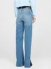 Damen Jeans Side Slits in voller Länge Jeans Frauen 2024 Herbst Winter Baumwolle Vintage Designer Mode Jeans Pant Freund Lange Hosen weiblich