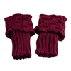 Chaussettes en Crochet pour femmes, 1 paire, manchettes de bottes, Toppers courts en tricot élastique, chauffe-mollets, à la mode, automne et printemps