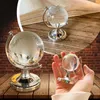 Estatuetas decorativas decoração para casa globo desktop mini ornamento de cristal artesanato para decorações