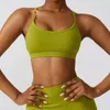 Tenue de yoga Athlétisme Course à pied Fitness Haut de sport Sexy Dos ouvert Sans couture Soutien-gorge à impact élevé Vêtements de sport pour femmes