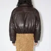 Kadın trençkot ceket 2024 sonbahar ve kış y2k niş tasarım yaka uzun kollu ekmek giysileri moda rahat yüz sıcak pamuk ceket