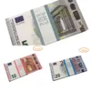 Papel impreso Dinero Juegos de fiesta Juguetes EE. UU. 1 5 10 20 50 100 Dólar Euro Película Prop Billete para niños Regalos de Navidad o Video Film250lYYU7