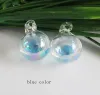 Earrings 50pcs/lot New fashion 20mm round glass globe soap bubble bottle colorful liquid beads in vial ing vial with earring hook