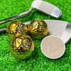 CRESTGOLF, 6 uds., pelotas de Golf doradas de dos capas, pelotas para practicar Golf, pelotas de entrenamiento de dos piezas como regalo 240124