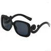 Solglasögon solglasögon vintage fyrkantiga kvinnor minimal barock solglasögon svart modegradient kvinnlig oculos Isa6