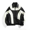 Hip Hop Mens Faux Leather Jacket Padded Windbreaker Motorcycle Biker Bomber Coat 240124