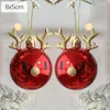 Decorazioni natalizie Ornamenti 2 pezzi Stampella Babbo Natale Pupazzo di neve Alce Ciondolo albero di Natale 2024 Decorazione per la casa Regali Noel Navidad Decor