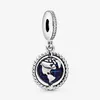 100% 925 Sterling Silver Spinning Globe Dangle Charms Fit Original European Charm Bracelet Fashion Women Wedding Engagement Jewelr248Q