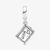 Yeni Varış% 100 925 STERLING Gümüş Kara Tahta Dangle Charm Fit Orijinal Avrupa Tahıl Bilezik Moda Takı Accessories2844