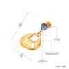 Boucles d'oreilles STAD CAST FAIT 316L DROPE D'EAU D'AI-ACIELLE INOXEUX POUR LES FEMMES PVD PVD COLOR CUBIQUE ZIRCONIE BIJOUR E23179