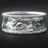 Creative Unusual Face Jewelry Carving Gaze Both Eyes Golden Rings Size 7-12 Men And Women Charm Halloween Gifts MENGYI Cluster2942