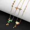 Hanger kettingen zonnige sieraden email ketting daisy ladybug blad klaver insecten planten kwastjes gelukkige charm nek ketting mode accessoires