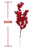 Decoratieve Bloemen 3-10 Stuks Kerst Simulatie Bes 12 Bessen Kunstbloem Fruit Kersenplanten Thuis Feestdecoratie DHZ Cadeau