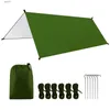 Sombra toldo barraca de lona impermeável multifuncional acampamento lona rede pára-sol tenda chuva abrigo ao ar livre lona dossel 9.8*9.8ft yq240131