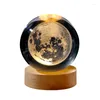 装飾的な置物クリスタルボールプラネットレーザー彫刻ソーラーシステムグローブ天文学ギフトバースデーガラス球体装飾